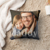 かわいいパパのオーバーレイタイポグラフィ写真 クッション (ブランケット)