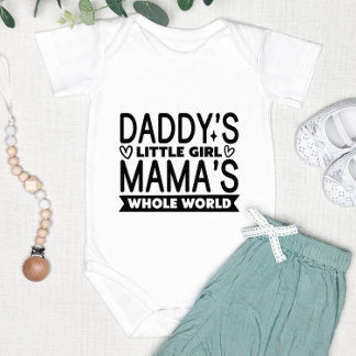 かわいいパパの小さな女の子 ベビーボディスーツ