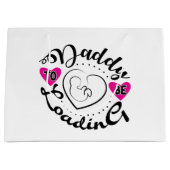 かわいいパパの言葉の芸術 ラージペーパーバッグ (正面)