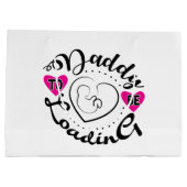 かわいいパパの言葉の芸術 ラージペーパーバッグ (裏面)