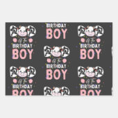 かわいいパパの誕生日ボーイカウファーム ラッピングペーパーシート (正面)