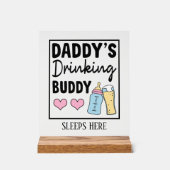 かわいいパパの飲み友達ワードアート子供部屋 アクリルサイン (正面)
