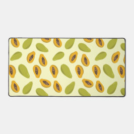 かわいいパパイヤ熱帯フルーツエキゾチックなヘルシーフード デスクマット