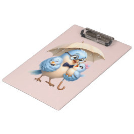 かわいいパパ鳥クリップボード家族デザイン クリップボード