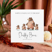 かわいいパパ・ベアとカブスの父の日のカード カード