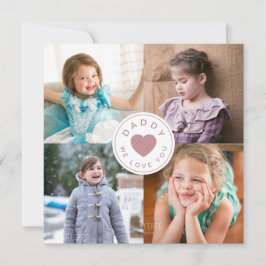 かわいいパパ　私たち愛してる フォト コラージュ