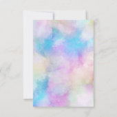 かわいいパピパステルウォーターカラーベビーシャワー招待状 カード (裏面)