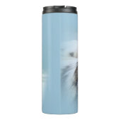 かわいいパピヨンスパニエル犬ドッグアットザ波止場 タンブラー (裏面)