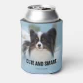 かわいいパピヨンスパニエル犬ドッグアットザ波止場 缶クーラー (缶裏面)