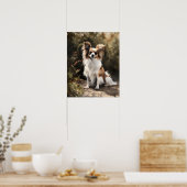 かわいいパピヨンドグアートプリントポスター ポスター (キッチン)