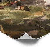 かわいいパピヨンドグアートプリントポスター ポスター (角)