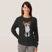 かわいいパピヨン犬5 Tシャツ (正面フル)