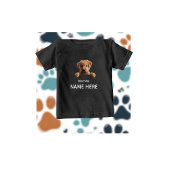 かわいいパピーようこそメッセージ ベビーTシャツ