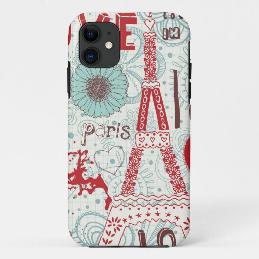 かわいいパリIの電話場合 Case-Mate iPhoneケース (裏面)