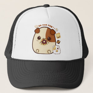 かわいいパンおよびビスケットを持つかわいいのモルモット キャップ