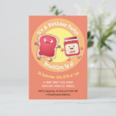 かわいいパンとジャム漫画のイラストレーション招待 招待状 (スタンド正面)