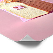 かわいいパンのウォールアート、トーストラバーアート、キッチン ポスター (角)