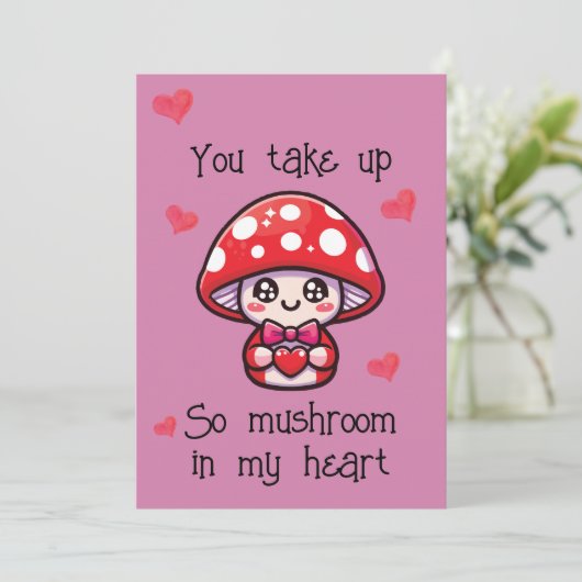 かわいいパンのバレンタインカード – キノコ シーズンカード (スタンド正面)