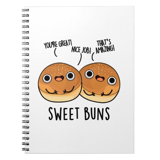 かわいいパンのユーモア焼きパンプン ノートブック (正面)