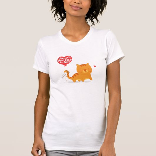 かわいいパンの愛おもしろいジョーク 猫のキャラクター Tシャツ (正面)