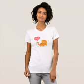 かわいいパンの愛おもしろいジョーク 猫のキャラクター Tシャツ (正面フル)