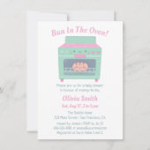 かわいいパンをオーブンで赤ちゃんシャワー 招待状 (正面)