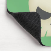 かわいいパンクのスカルおよび弓(緑の)マウスパッド マウスパッド (コーナー)