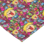 かわいいパンクパーティードードルパーソナライズされたズ テーブルクロス (アングル)