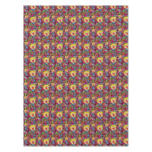 かわいいパンクパーティードードルパーソナライズされたズ テーブルクロス (正面)