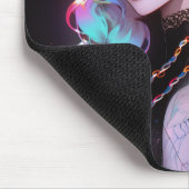 かわいいパンクロックスカルゴシックレインボーブレイドアニメガール マウスパッド (コーナー)