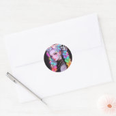 かわいいパンクロックスカルゴシックレインボーブレイドアニメガール ラウンドシール (封筒)