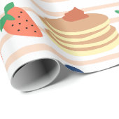 かわいいパンケーキとベリーのラッピング紙 ラッピングペーパー (ロールコーナー)