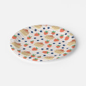 かわいいパンケーキとベリー紙プレート ペーパープレート (アングル)