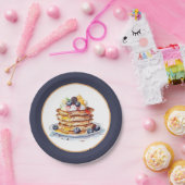 かわいいパンケーキの朝食パーティー ペーパープレート (パーティー)