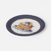 かわいいパンケーキの朝食パーティー ペーパープレート (アングル)