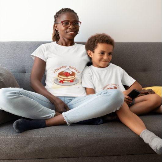 かわいいパンケーキスタックTシャツ – おもしろい Brunch Tee Tシャツ