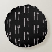 かわいいパンケーキドリップシロップ朝食 ラウンドクッション (裏面)