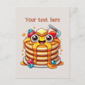 かわいいパンケーキ好カスタマイズき ポストカード (正面)