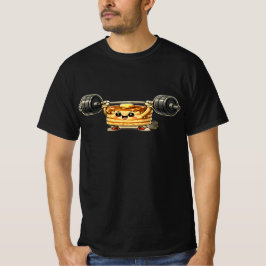 かわいいパンケーキ ウエイトリフティング かわいいジム フィットネス Tシャツ
