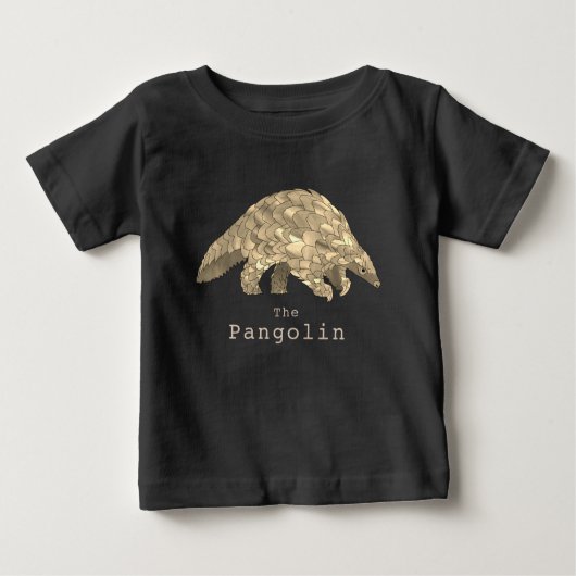 かわいいパンゴリンの絶滅危惧動物活動 ベビーTシャツ (正面)