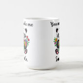 かわいいパンダあなたが私にスマイル コーヒーマグカップ (中央)