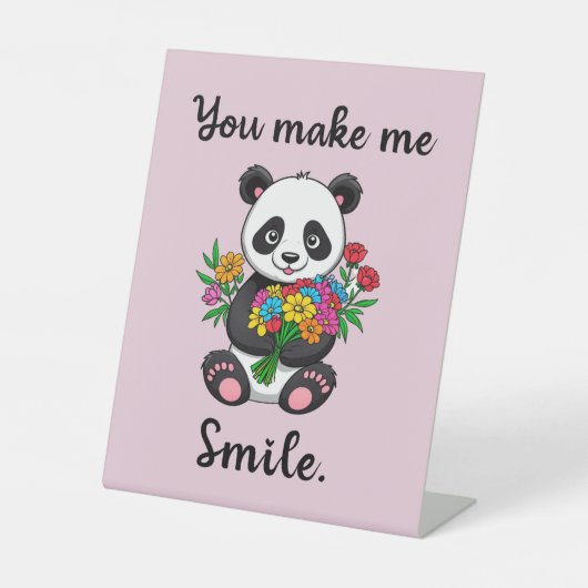 かわいいパンダあなたが私にスマイル 台座サイン (正面)