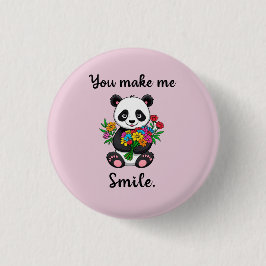 かわいいパンダあなたが私にスマイル 缶バッジ