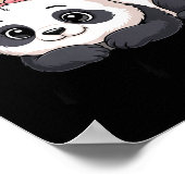 かわいいパンダうさぎ 愛してるあなたへ ポスター (角)