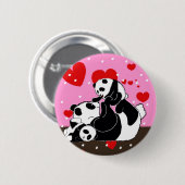 かわいいパンダおもしろいクマかわいい名前のギフト 缶バッジ (正面&裏面)