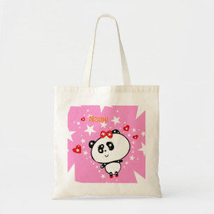 かわいいパンダおもしろいクマ トートバッグ