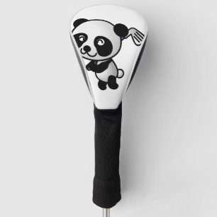 かわいいパンダおよびゴルフクラブ ゴルフヘッドカバー