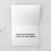 かわいいパンダがロケット船の子どもたちパーソナライズされた カード (内部)