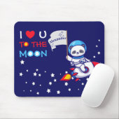 かわいいパンダがロケット船の子どもたちパーソナライズされた マウスパッド (マウス)