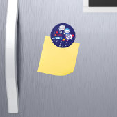 かわいいパンダがロケット船の子どもたちパーソナライズされた マグネット